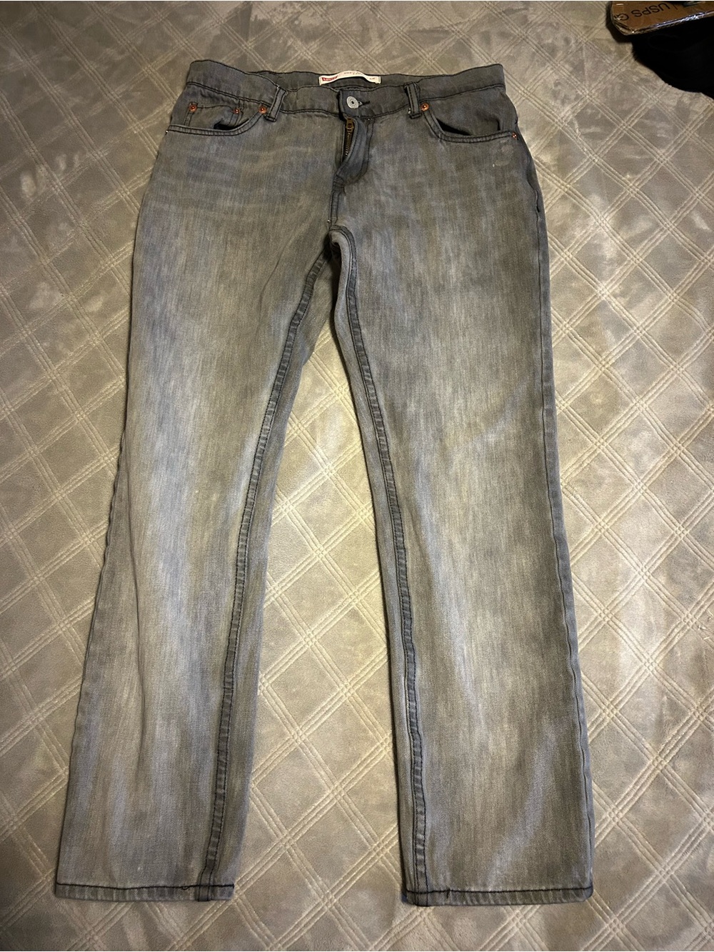 Levi's Boys 502 Regular Taper Light Gray Straight-Leg Jeans